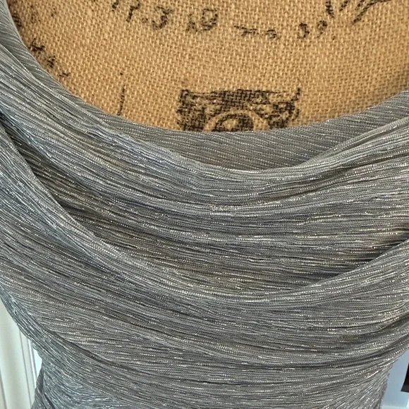 R&M Richards Shimmering Silver Maxi Dress - Picture 4 of 9